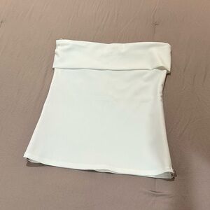 Zara white Strapless Blouse with side zippers size L